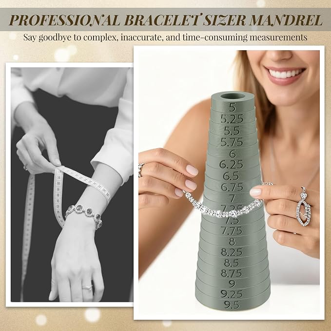 HappyAlley Professional Bracelet Sizer Mandrel
