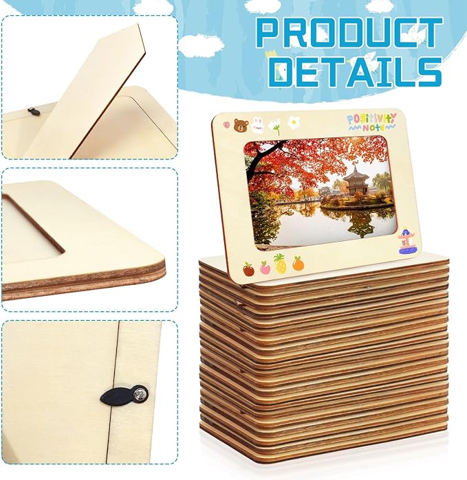 VOKOY 35 Pack Wooden Picture Frames