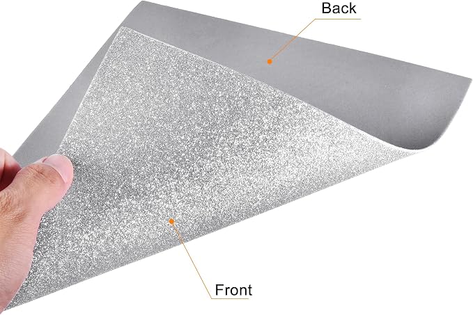 uxcell Silver Tone Shiny EVA Foam Sheets 11 x 8 Inch 2mm Thick