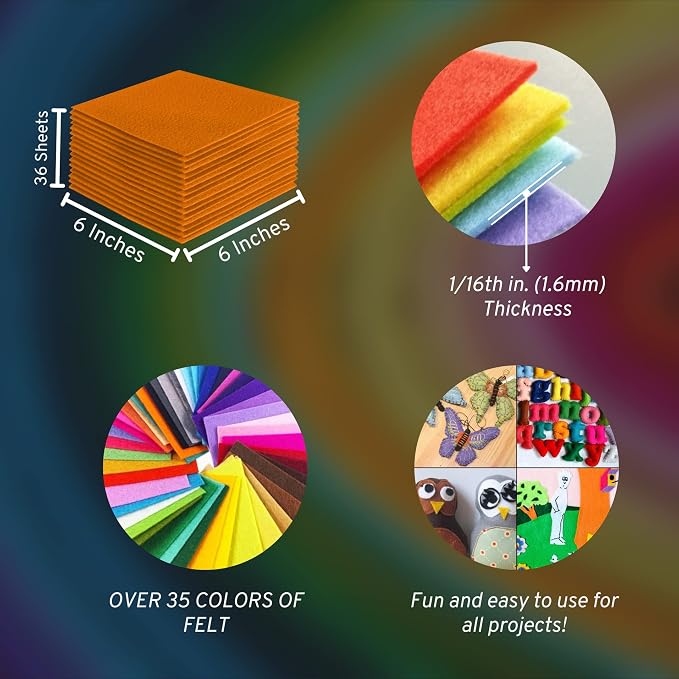 FabricLA Acrylic Felt Sheets for Crafts