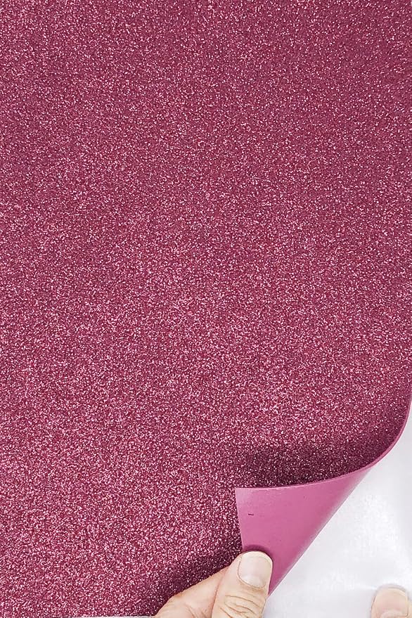 Allgala 12 Pack Glitter EVA Foam Paper 8 x 12inch Sheets-Burgundy Color