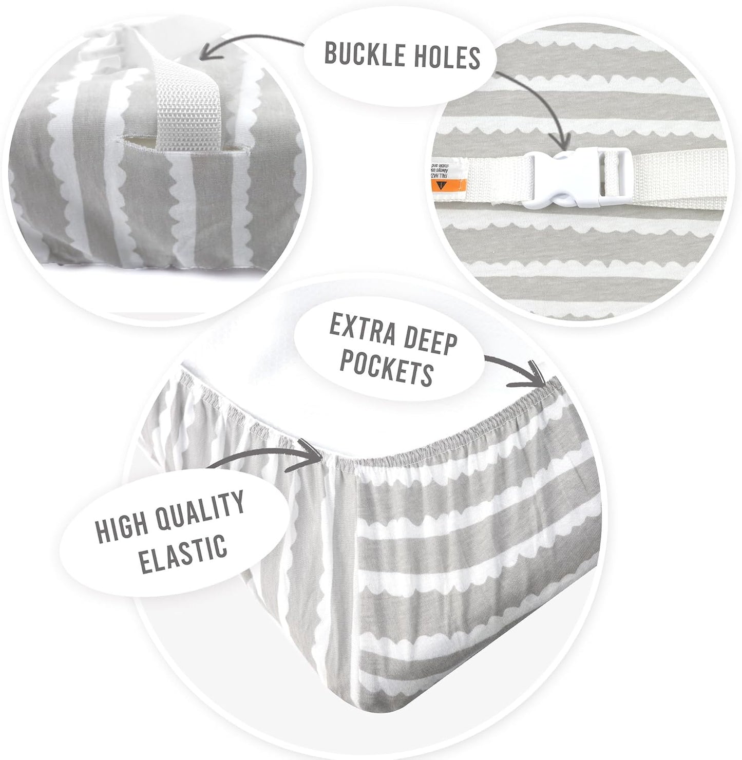 Bublo Baby Changing pad Cover - 5 Pack 100% Organic Jersey Cotton Changing Table Cover - Changing pad Covers - Changing pad Sheets - Changing Table pad Cover Sheets for 32” x 16” Baby Pads