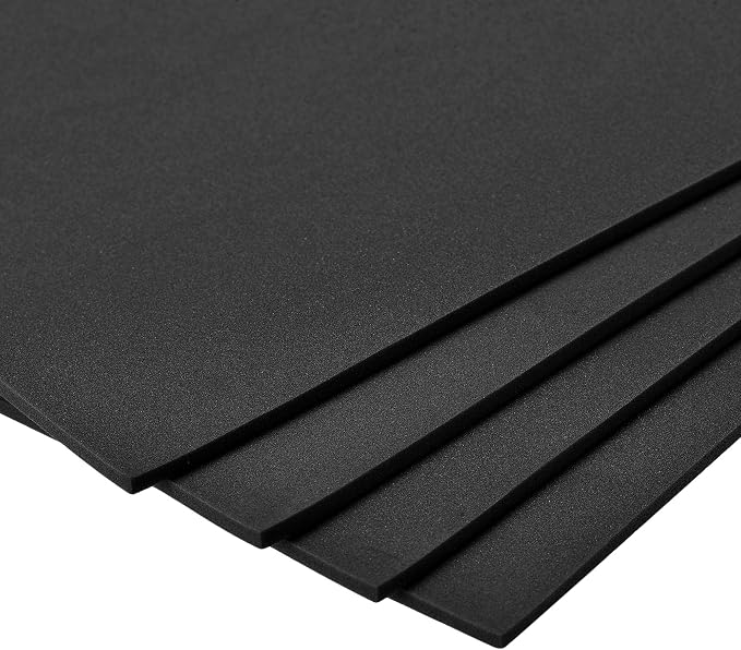 uxcell Black EVA Foam Sheets 10 x 10 Inch 3mm Thickness
