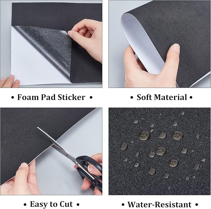BENECREAT 10PCS Self-Adhesive Foam Sheet, 1mm Thick, Halloween Christmas Decor