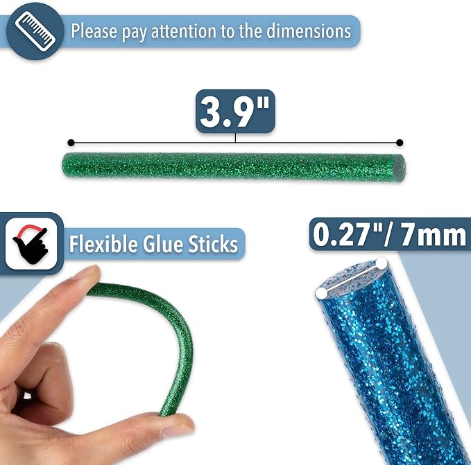 Mr. Pen- Glitter Hot Glue Sticks, Mini Glue Sticks