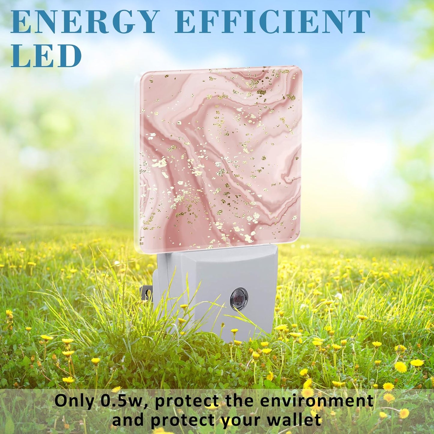 Plug in Night Lights Gold Splatter Texture Liquid Marble Nightlight Plug Into Wall Dusk to Dawn Sensor LED Night Light for Kid Girls Boys Room Decor,Hallway,Kitchen,Bathroom,Nursery,Stairs