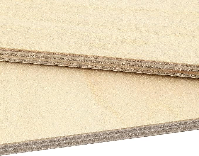 MUKCHAP 20PCS 10 x 10 x 1/4 Inch Square Plywood Boards, 6mm Unfinished Basswood