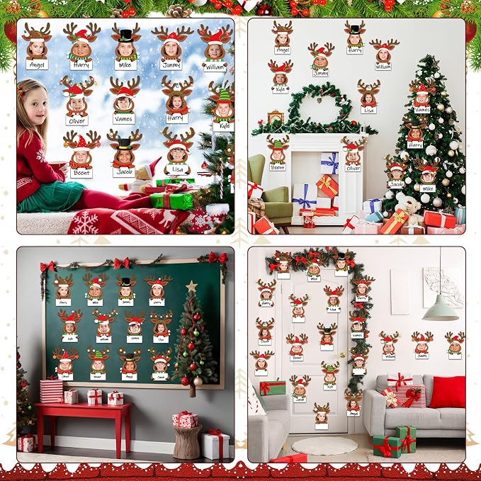 48 Set Christmas DIY Elk Cutouts