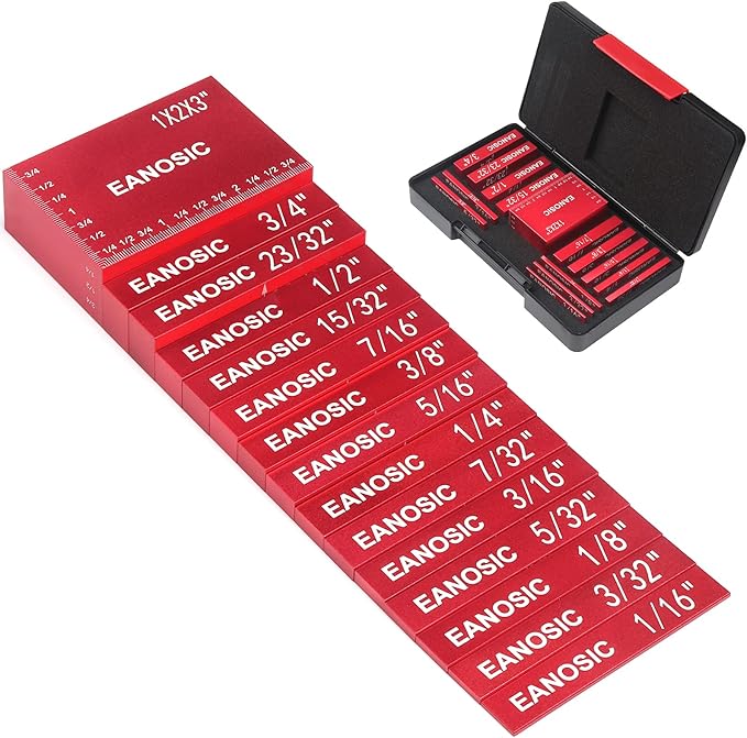 EANOSIC Setup Blocks Height Gauge Set, Bars Include Laser Engraved Size Markings
