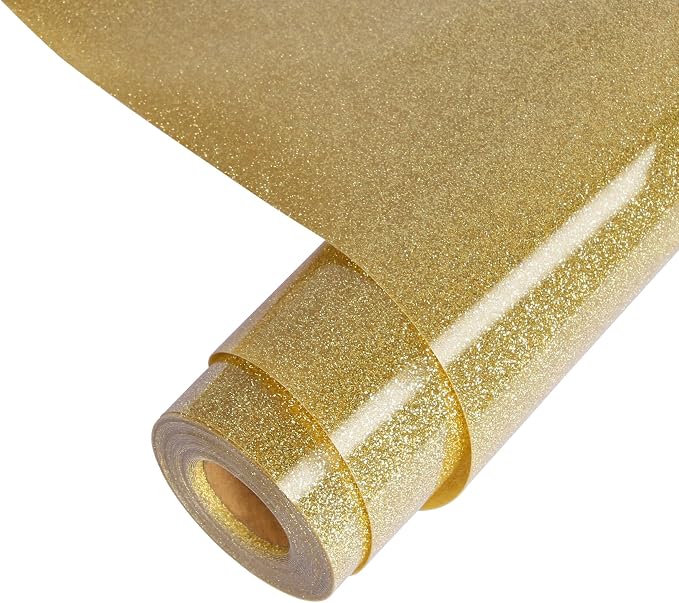 TORC Champagne Glitter HTV Heat Transfer Vinyl Roll 12 inch x 20 ft Sparkly