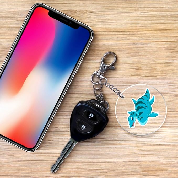 Acrylic Keychain Blanks, Audab 50pcs Clear Keychains