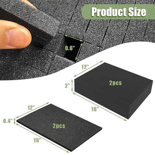 4 Pack Gun Case Foam Inserts
