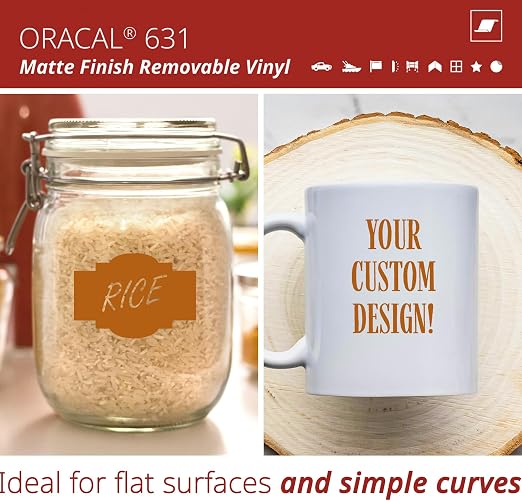 ORACAL 631 Matte Nut Brown Vinyl Durable Roll Easy to Weed Permanent Adhesive