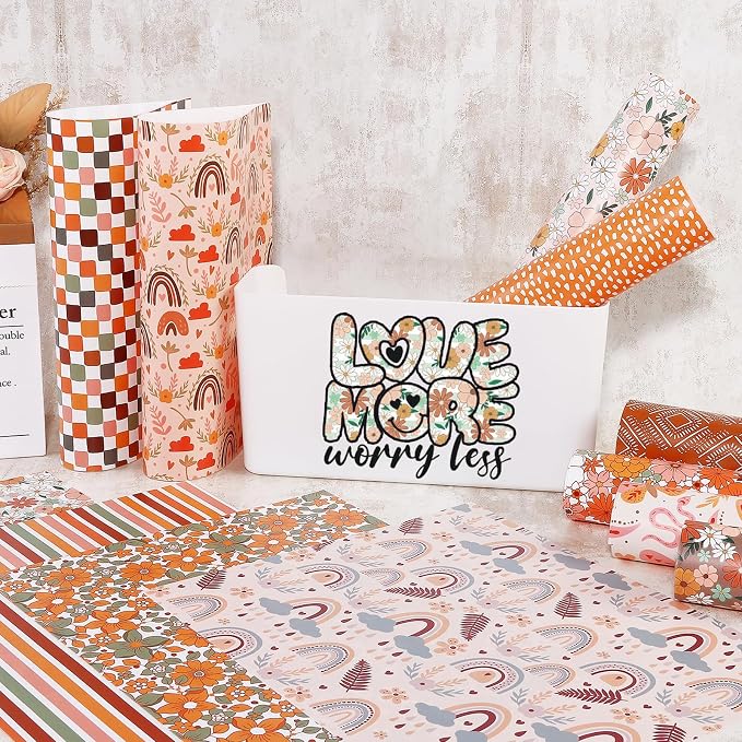 Boho Rainbow Permanent Adhesive Vinyl 12 Sheets 12'' x 10'' | Boomi Rainbow
