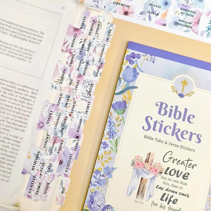 320 Pcs Bible Tabs with Christian Stickers