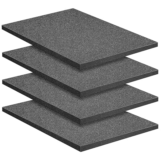 DECOHS 4 Pcs Polyurethane Foam Sheet- 16 x 12 x 1 Inch Cuttable Foam Inserts