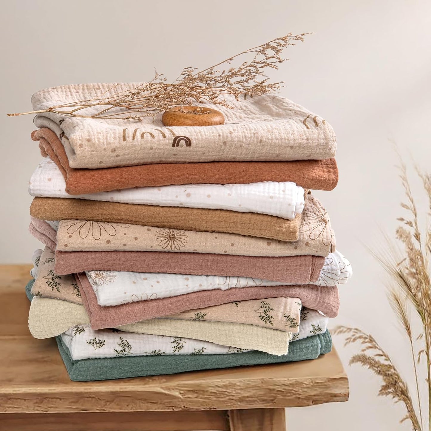 lulumoon Muslin Changing Pad Covers: Baby Cotton Changing Table Covers - Soft Changing Pad Sheets for Boys Girls