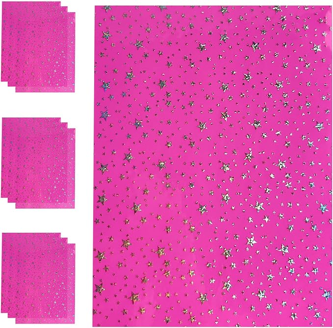 Transparent Waterproof PVC Vinyl 10 Pcs 8.3 x 11.8 inches Iridescent Shine