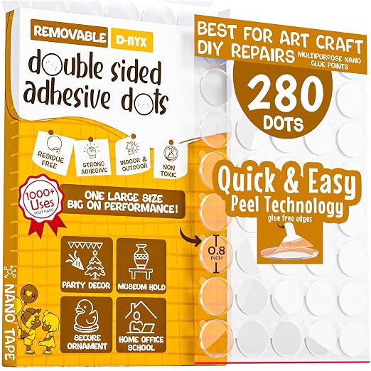 D-NYX Double Sided Tape Sticky Dot Removable Putty No Trace Clear Sticky Tack