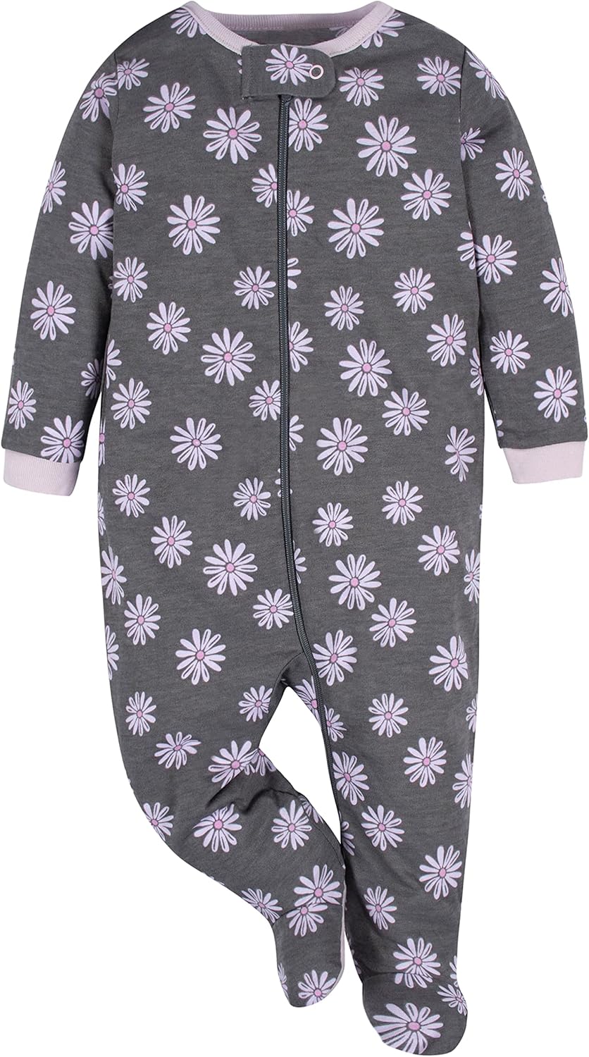 Gerber Baby Girls 4 Pack Sleep 'N Play Footie
