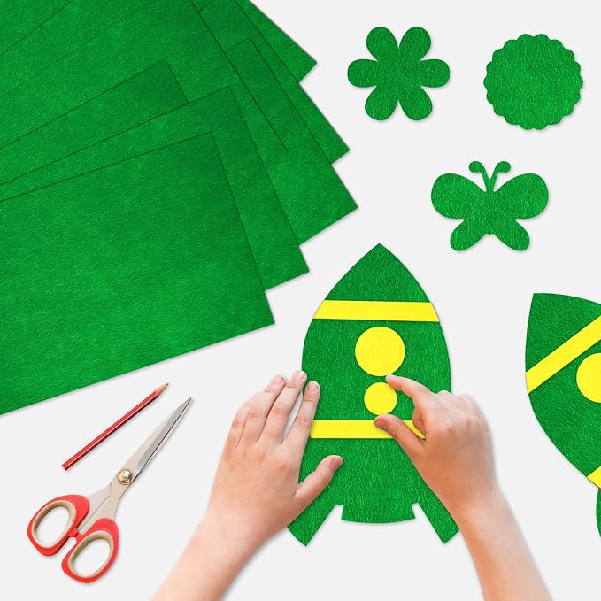 Morcheiong 50 Pcs Felt Fabric Soft Felt Fabric Sheet