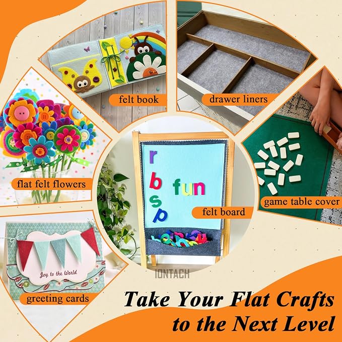 IONTACH 36" X 36" Stiff Felt Fabric 1.2mm Thick | Felt Sheet