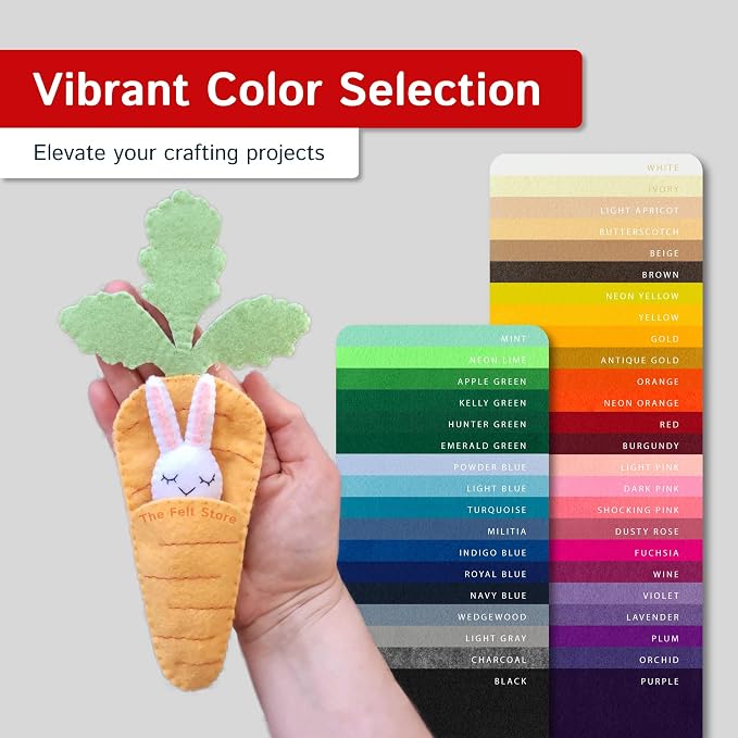 The Felt Store Craft Felt by The Yard – Soft, Durable Felt Fabric