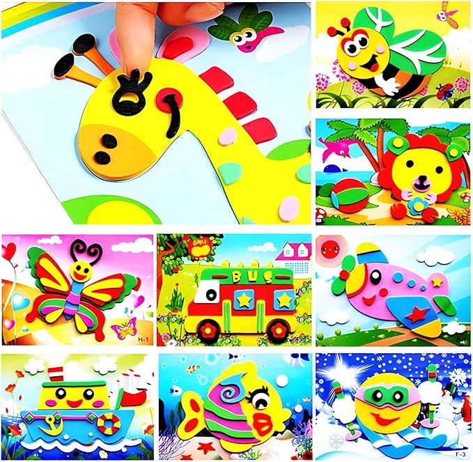 20pcs 3D EVA Foam Sticker Puzzle Game DIY Cartoon Animal Learning Education Toys