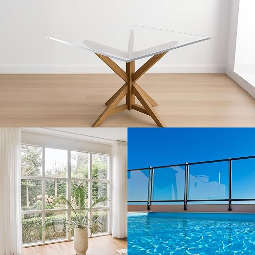 Clear Acrylic Sheet 48" x 48", 1/8 Inch Thick Plexiglass Panel