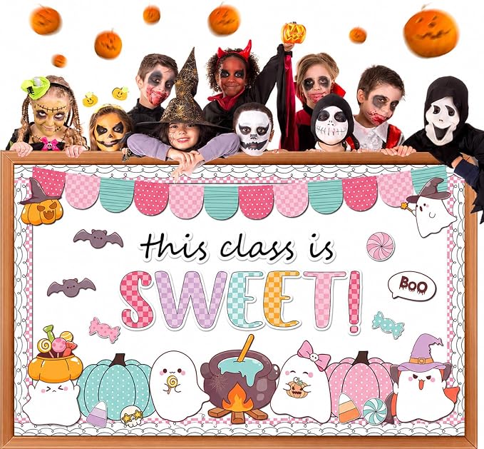ojustbeok Halloween Bulletin Board Halloween Ghost Classroom Decorations Set