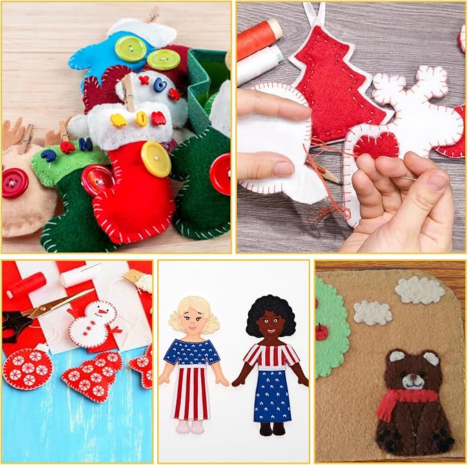 10Pcs Felt Sheets Fabric, 1mm | Polyester,