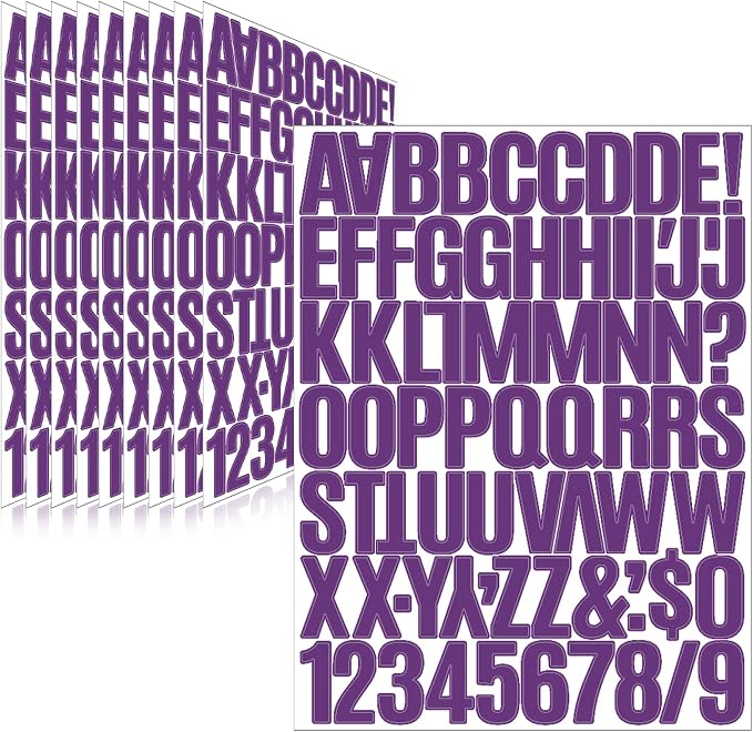 Letter Stickers, Mailbox Numbers, 1.5 Inch Waterproof Vinyl Alphabet | 1 1/2