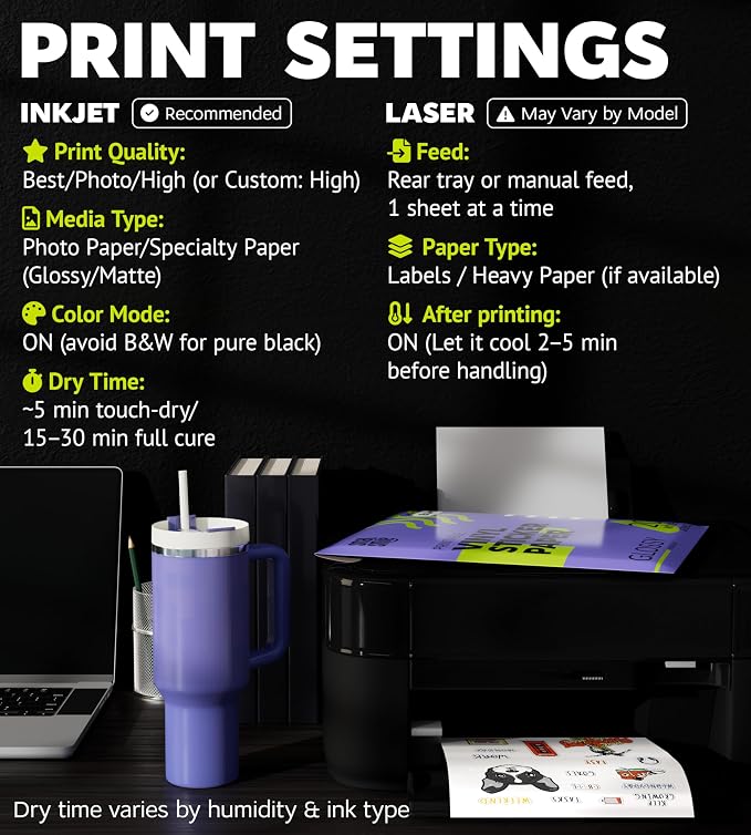 Premium Printable Vinyl Sticker Paper