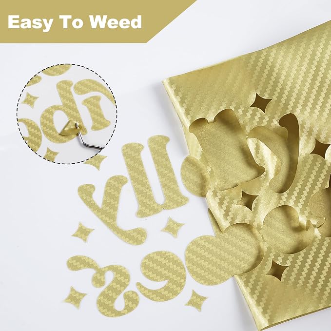 guangyintong Heat Transfer Vinyl Carbon Gold HTV Rolls, HTV Vinyl