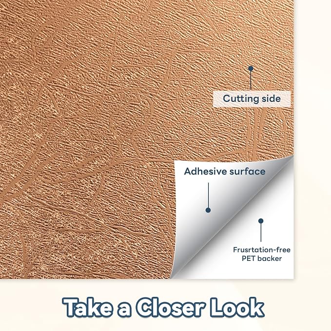 HTVRONT Textured Metallic Permanent Vinyl