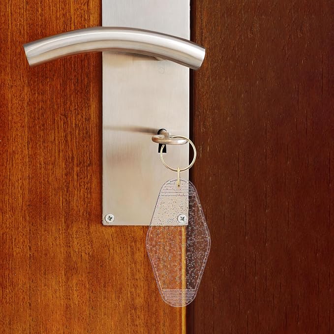Yoption 20pcs Blank Motel Keychain Bulk