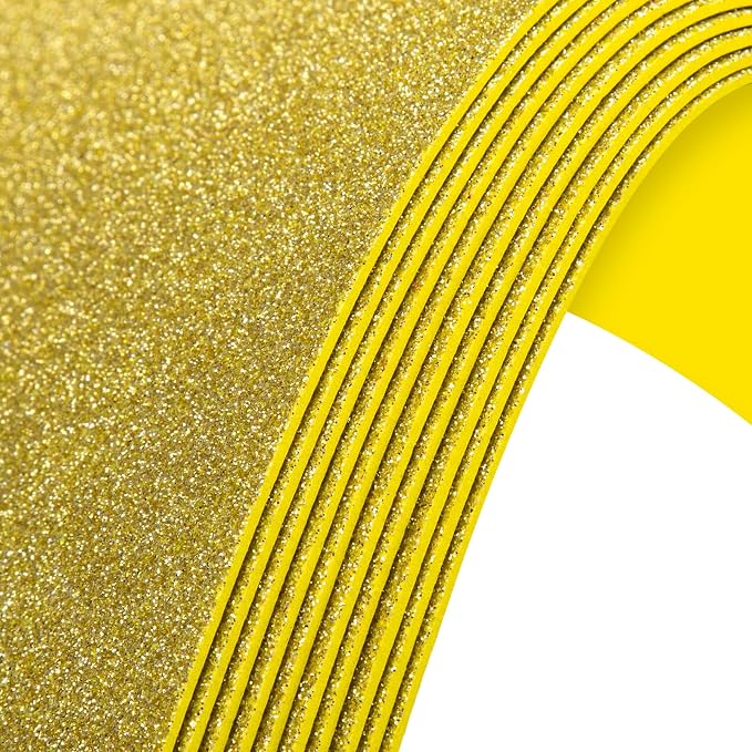 10 Pack Glitter Foam Sheets Craft 8 x 12 inch | Sparkles Foam Paper