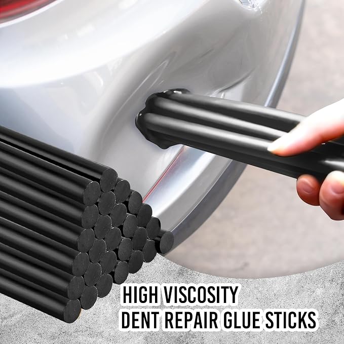 32 Pcs Dent Repair Glue Sticks, 0.43” Dia x 8” Long Black Hot Glue Sticks