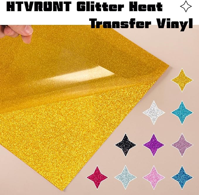 HTVRONT Glitter Heat Transfer Vinyl