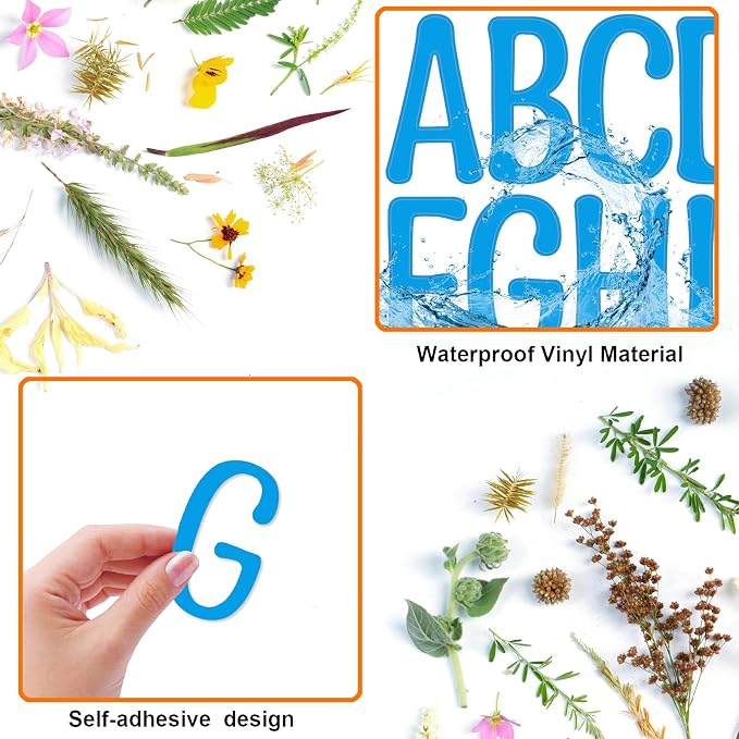 Bemeol 30 Sheets Large Letter Stickers 4 Inch Alphabet Letter Stickers Self