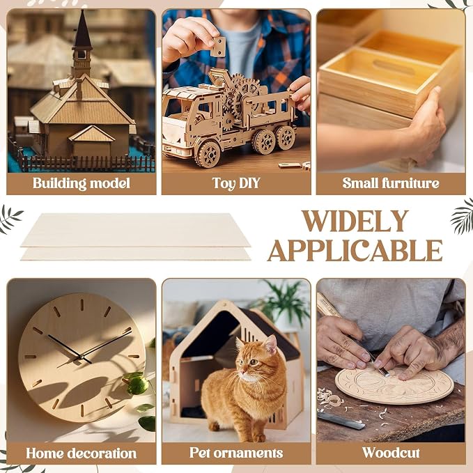 SiliFine 8x12+12x18 Inch 24 Pack Basswood Sheets
