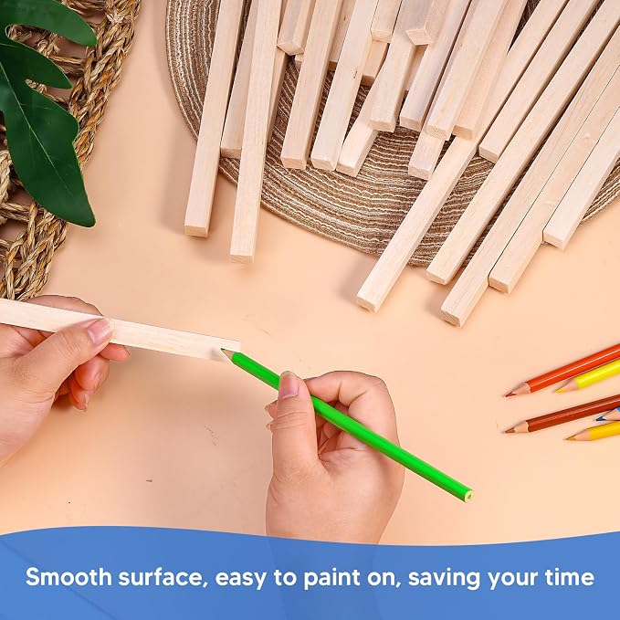 30 Pieces Balsa Wood Sticks 1/2 x 1/2 x 12 Inch Wood Strips Balsa Square Wooden