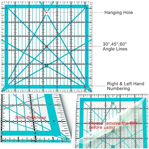 Quilting Rulers 4 Square Ruler Quilting Templates, Quilting Ruler Acrylic Rulers