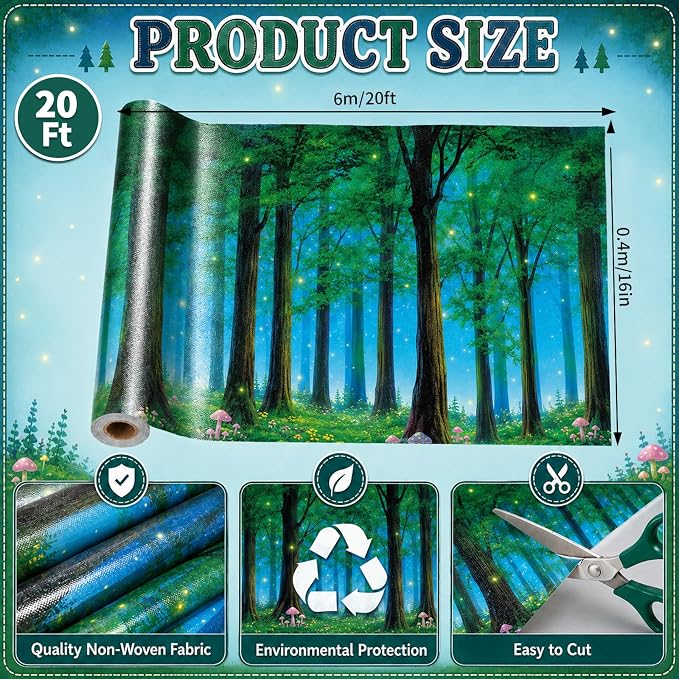 Forest Bulletin Board Roll Non-Woven Fabric Poster 16in X 20ft | Back to School