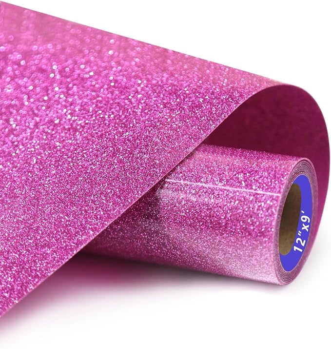 HTVVETUR Glitter HTV Vinyl Rolls Heat Transfer Vinyl