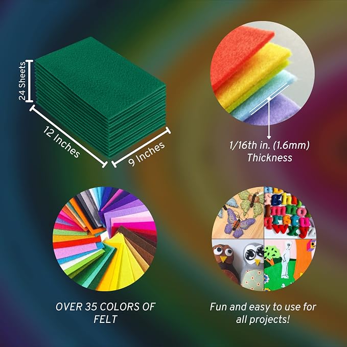 FabricLA Acrylic Felt Sheets for Crafts