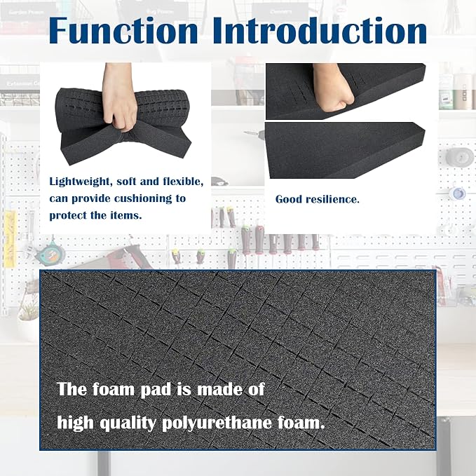 4 Pcs 16 x 12 x 2 Inches Pick and Pluck Foam Inserts