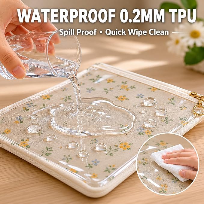 SHISU Clear TPU Vinyl Fabric 8 Mil, Large Waterproof Sheet | Wide transparent