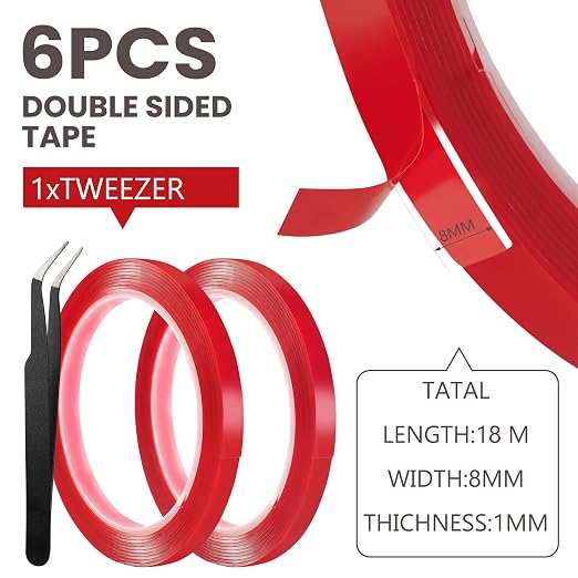 Double Sided Tape for Nails Double Tape for Nail Salon Supplies | 6 Rolls