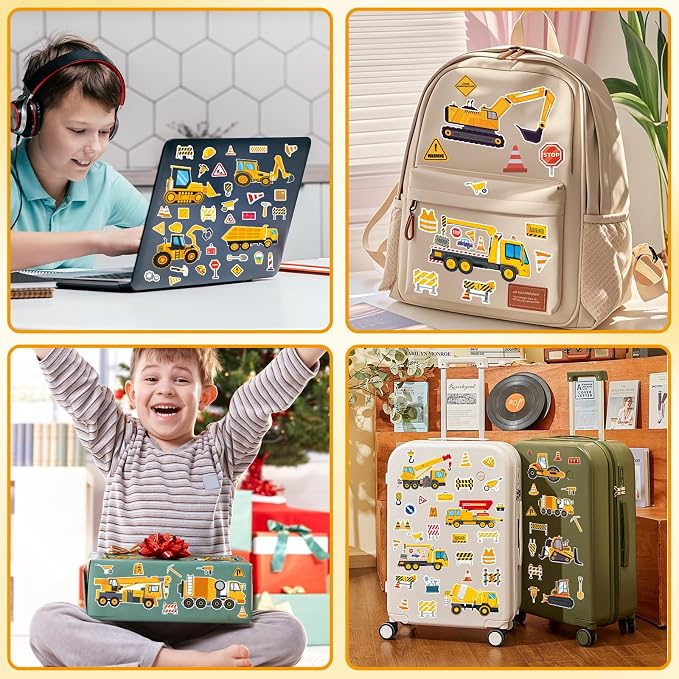 42 Sheets Create Construction Vehicles of Dreams Stickers, Make Your Own Sticker